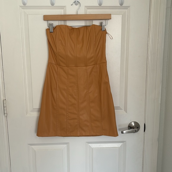 Zara Faux Leather Mini Corset Dress - Picture 8 of 12